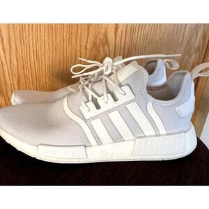adidas NMD R1 Lace Up Sneakers Triple White GZ9259, Men's size 11.5